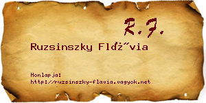 Ruzsinszky Flávia névjegykártya